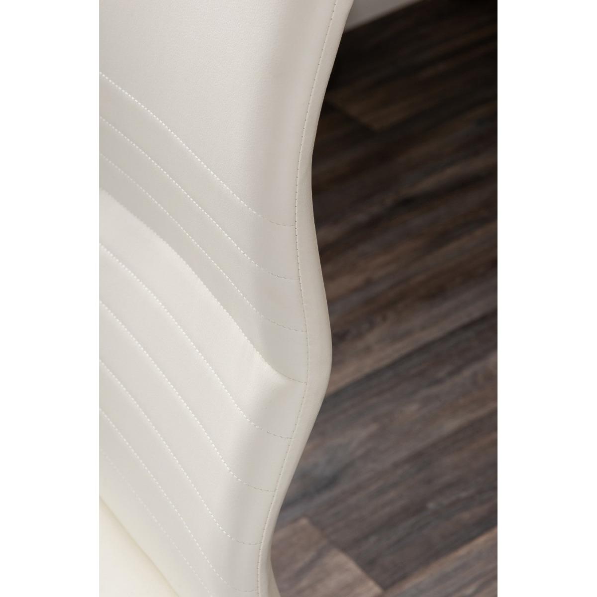 Imperia Black High Gloss Dining Table and 6 Luxury Andora Dining Chairs Set - White – image 13