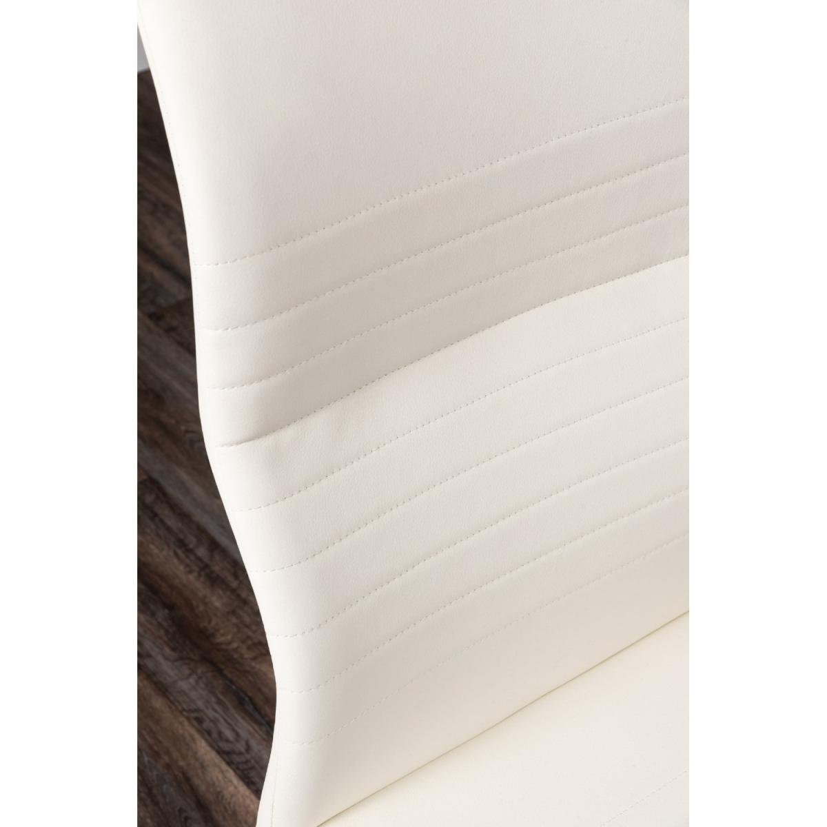 Imperia Black High Gloss Dining Table and 6 Luxury Andora Dining Chairs Set - White – image 15