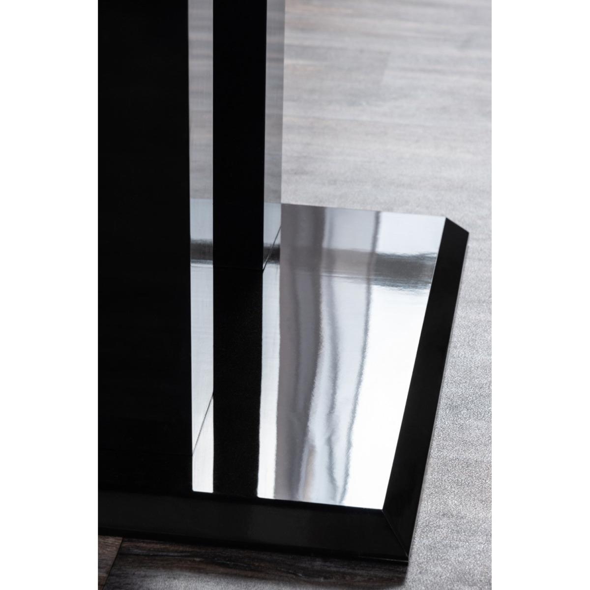 Imperia Black High Gloss Dining Table and 6 Luxury Andora Dining Chairs Set - White – image 7