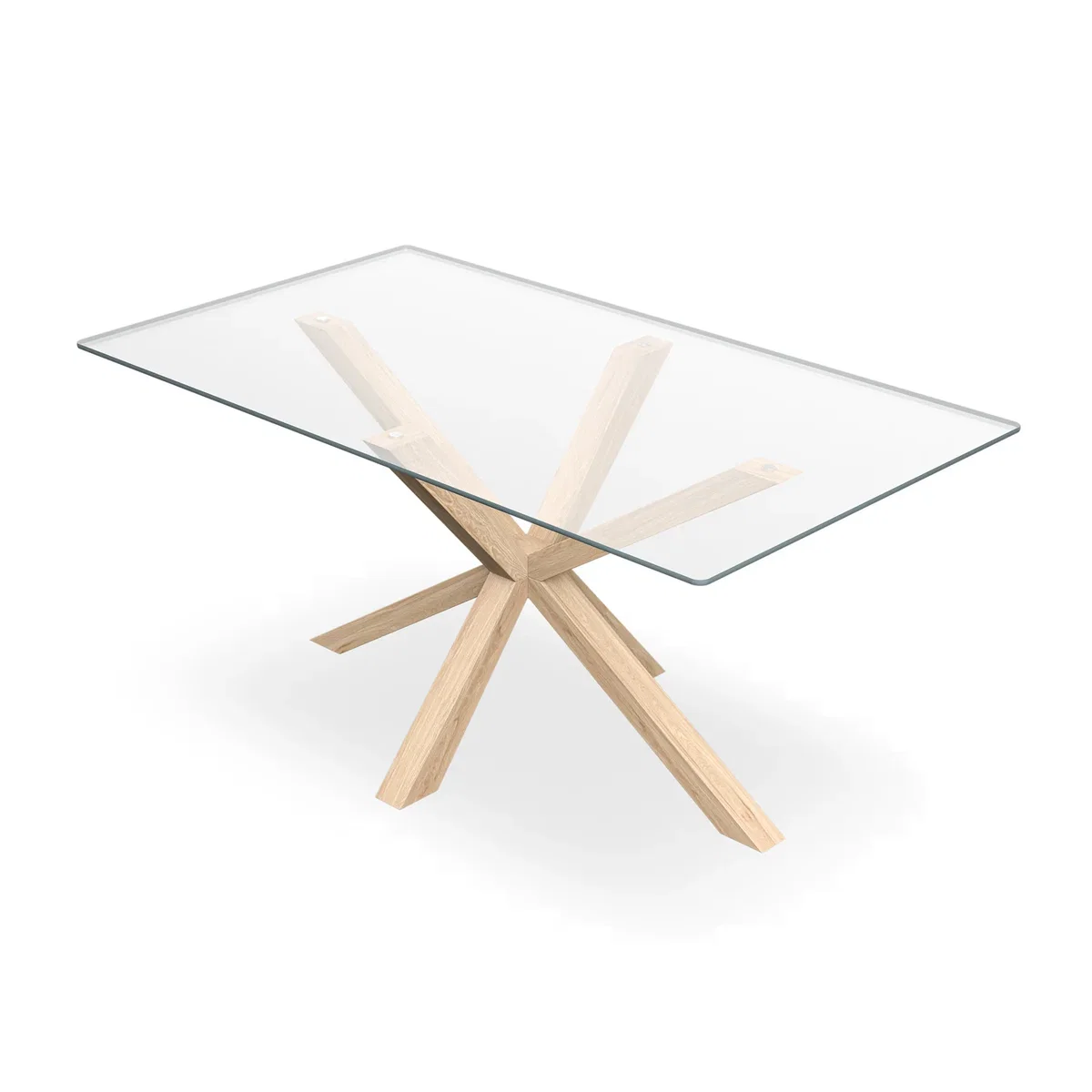 Etta Glass Top Rectangle Dining Table and 4 Raye Velvet Chairs - Grey - Mustard – image 3
