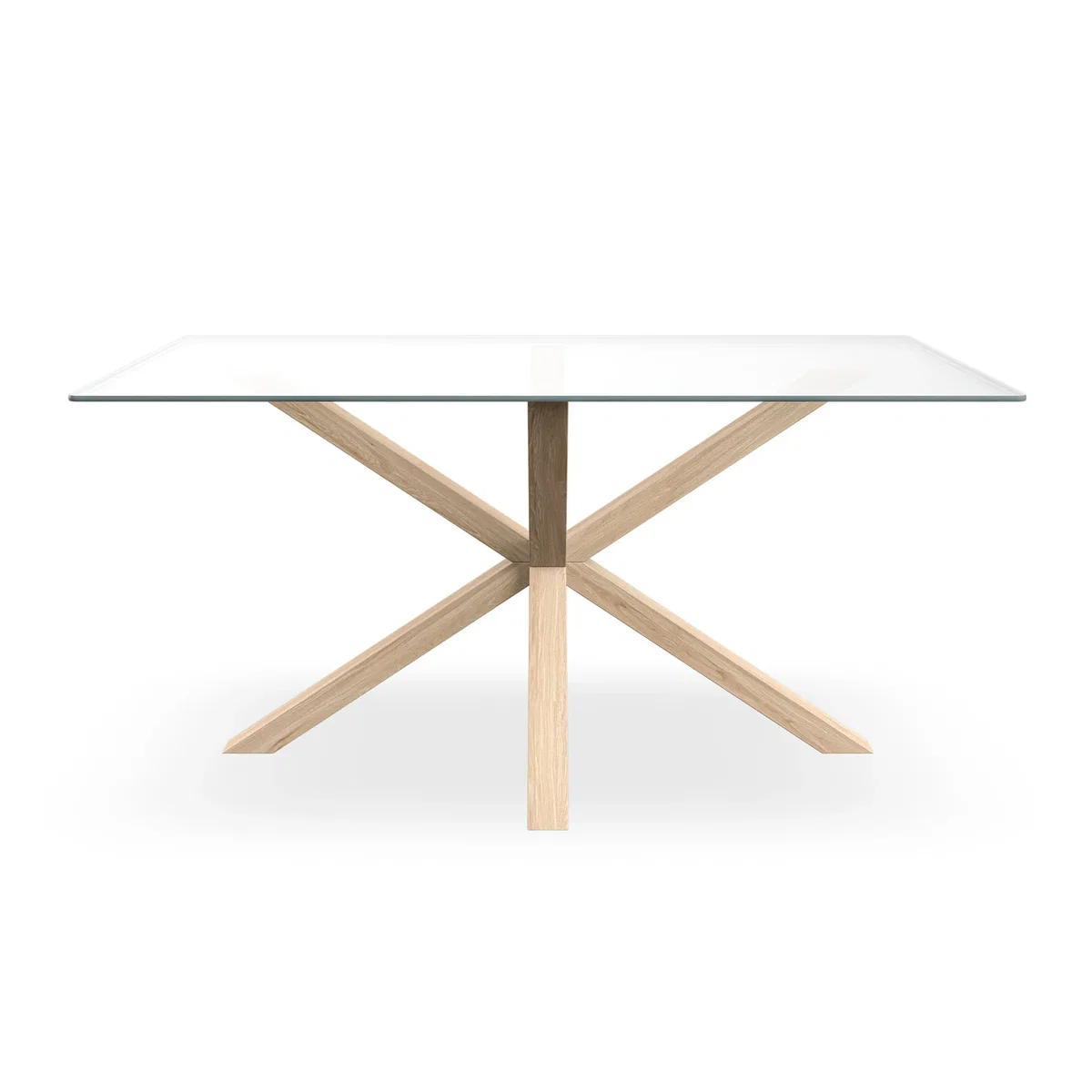 Etta Glass Top Rectangle Dining Table and 4 Raye Velvet Chairs - Grey - Mustard – image 4