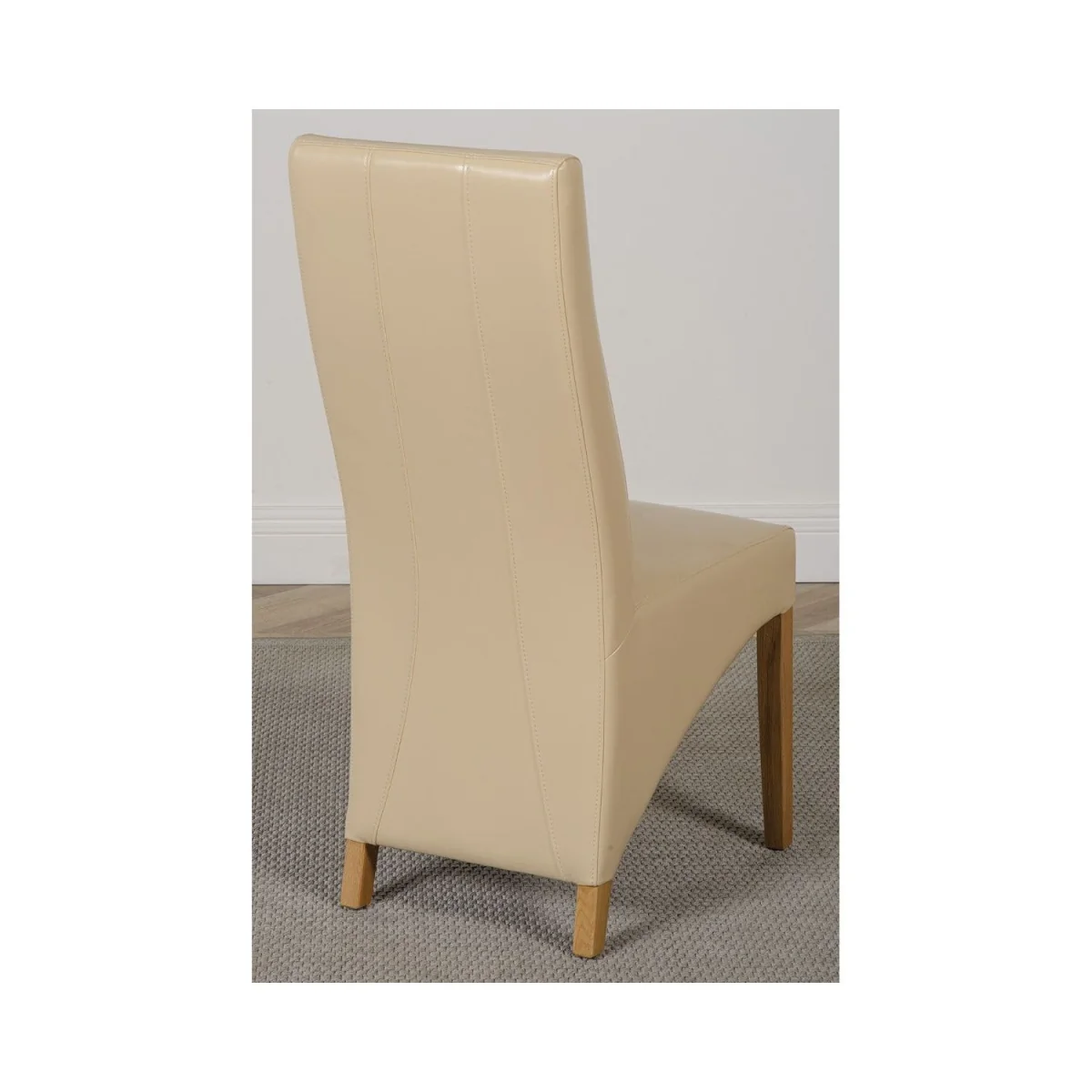 Hampton 120-160cm Oak Extending Dining Table and 4 Lola Leather Chairs - Black – image 26