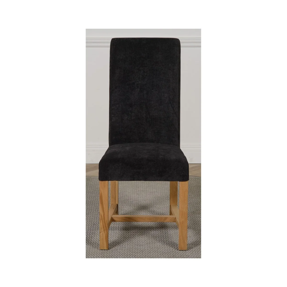 Oslo 180 x 90 cm Large Oak Dining Table and 6 Washington Fabric Chairs - Beige – image 1