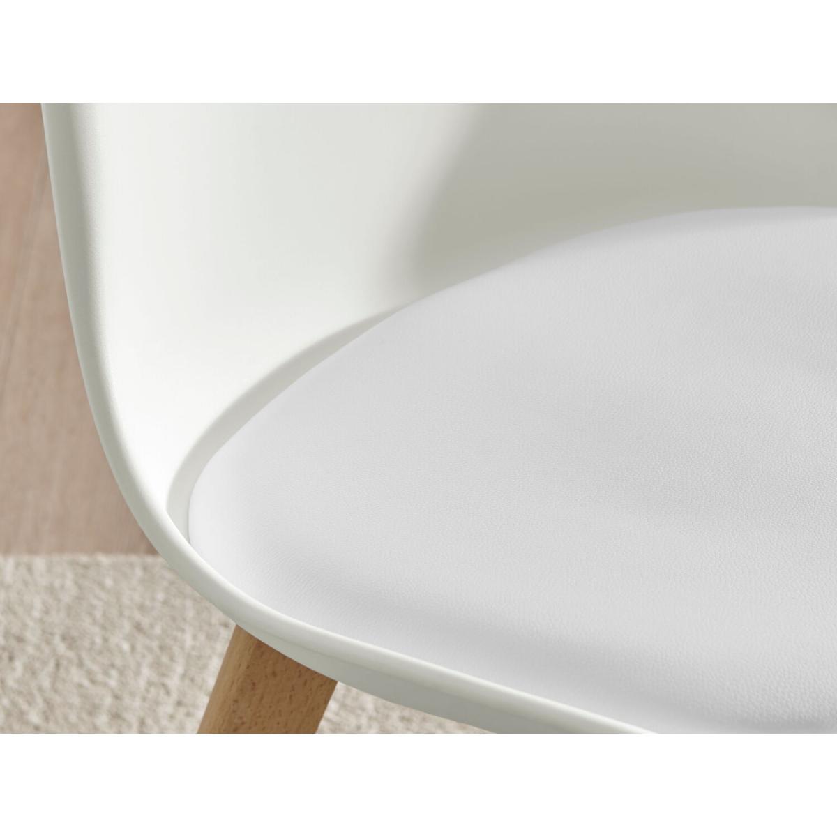 Malmo Glass and Wooden Leg Dining Table 4 Stockholm Wooden Leg Chairs - White – image 7