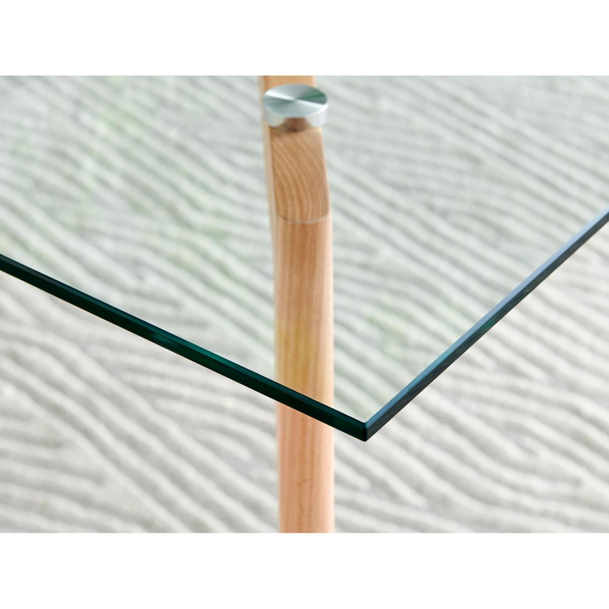 Malmo Glass and Wooden Leg Dining Table 4 Stockholm Wooden Leg Chairs - White – image 9