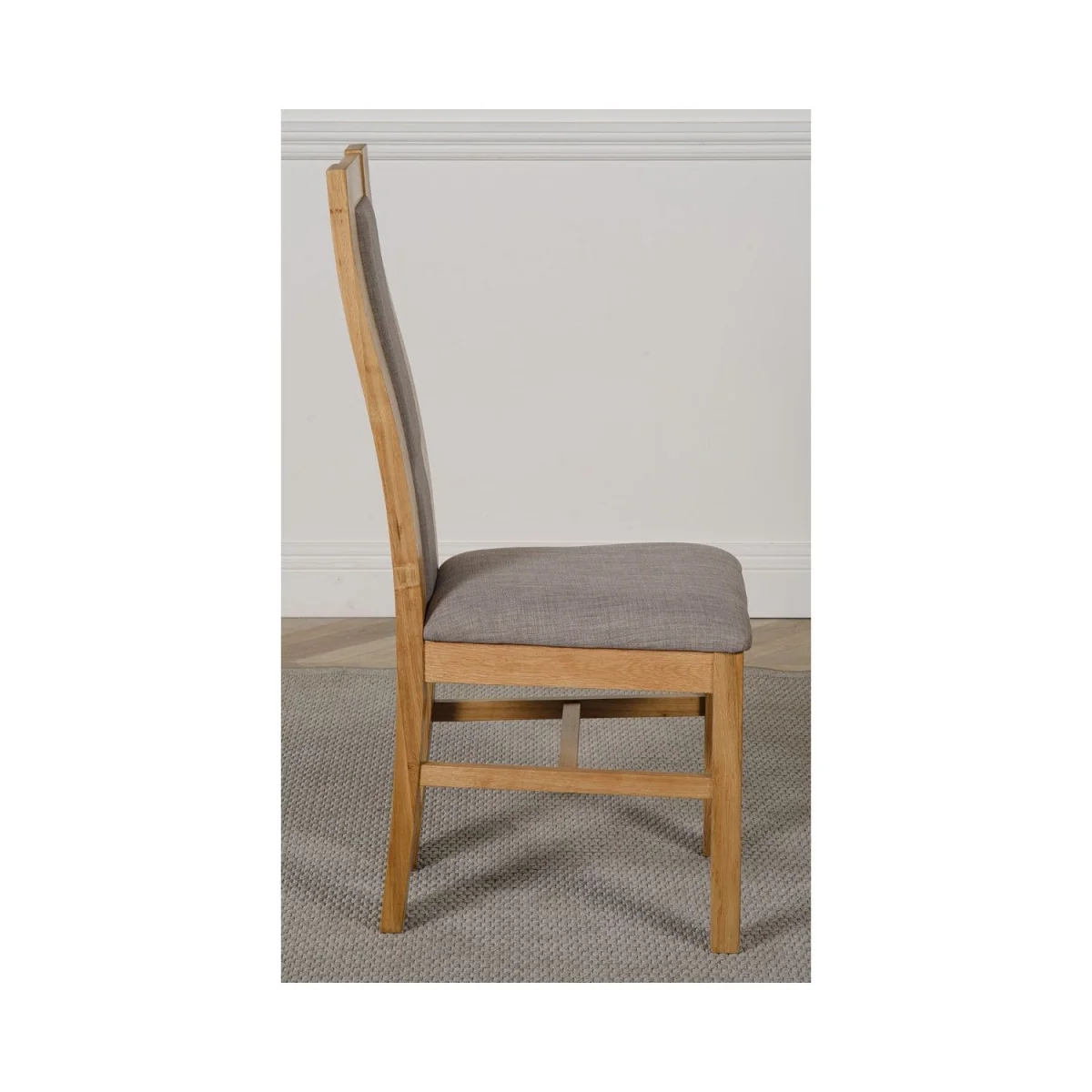 Hampton 120-160cm Oak Extending Dining Table and 6 Stanford Chairs - Brown – image 12