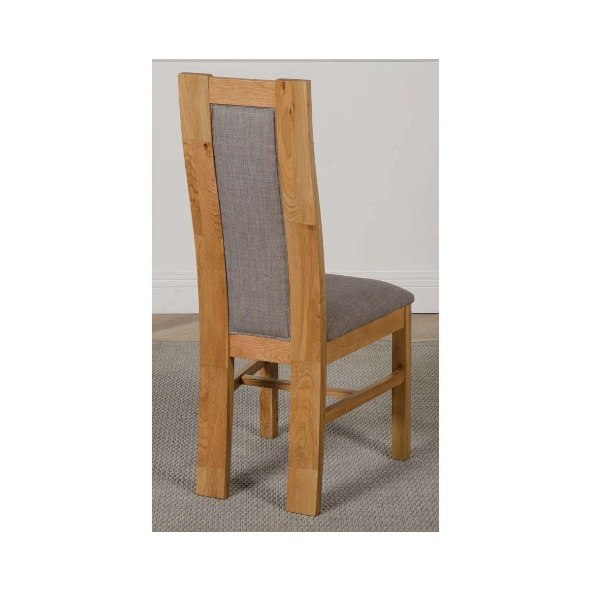 Hampton 120-160cm Oak Extending Dining Table and 6 Stanford Chairs - Brown – image 13