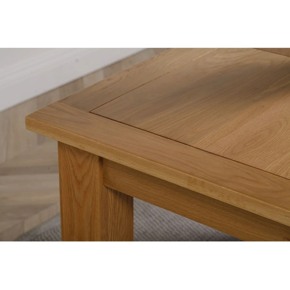 Hampton 120-160cm Oak Extending Dining Table and 6 Stanford Chairs - Brown – image 8
