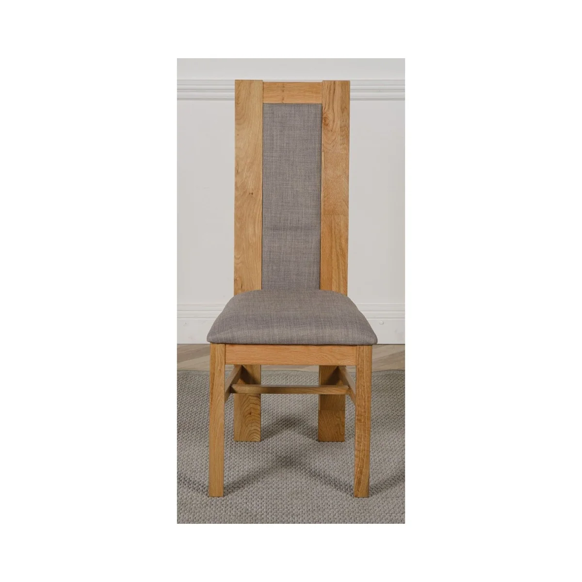Hampton 120-160cm Oak Extending Dining Table and 6 Stanford Chairs - Brown – image 10