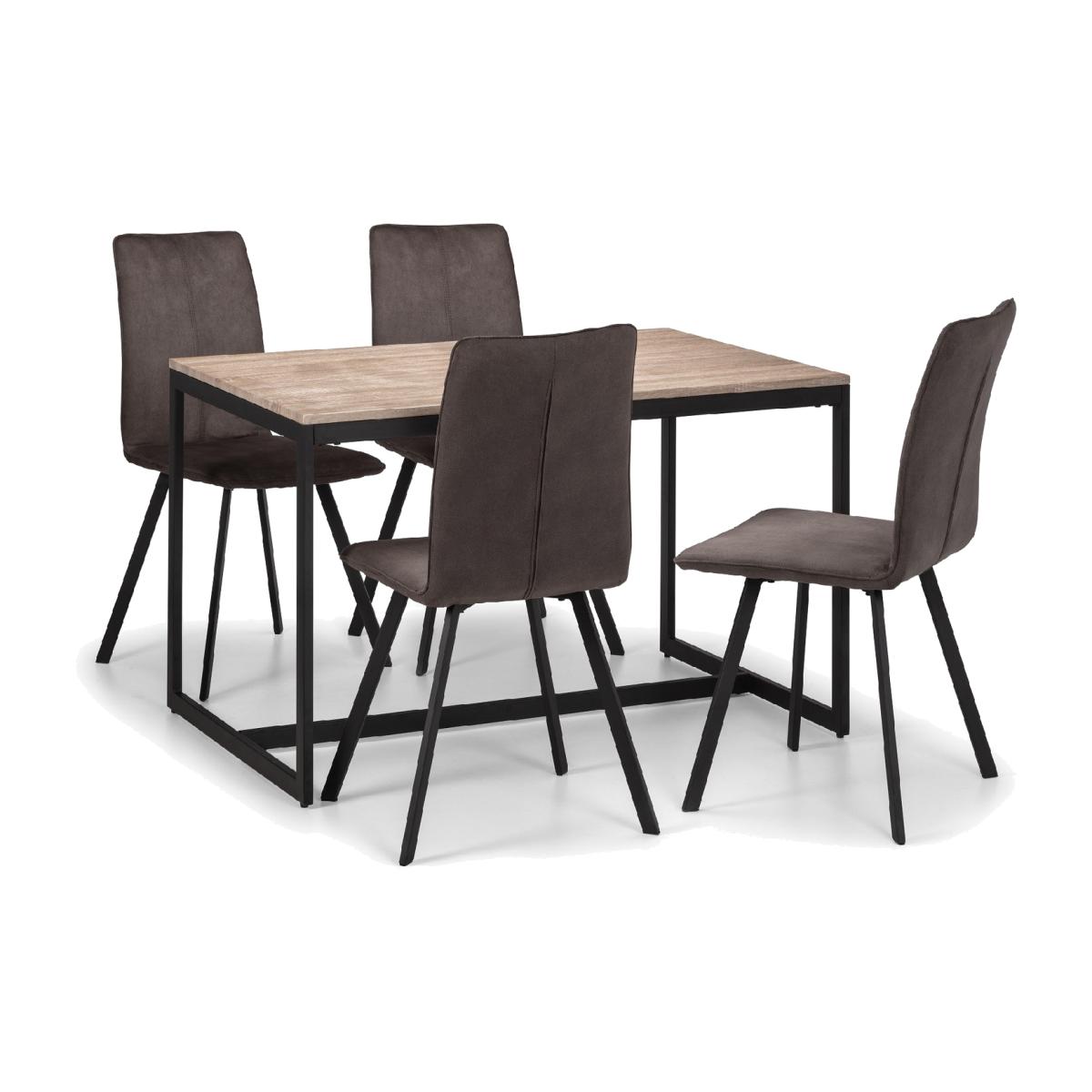 Tribeca Oak Table and Monroe Chairs Set - Brown – image 1