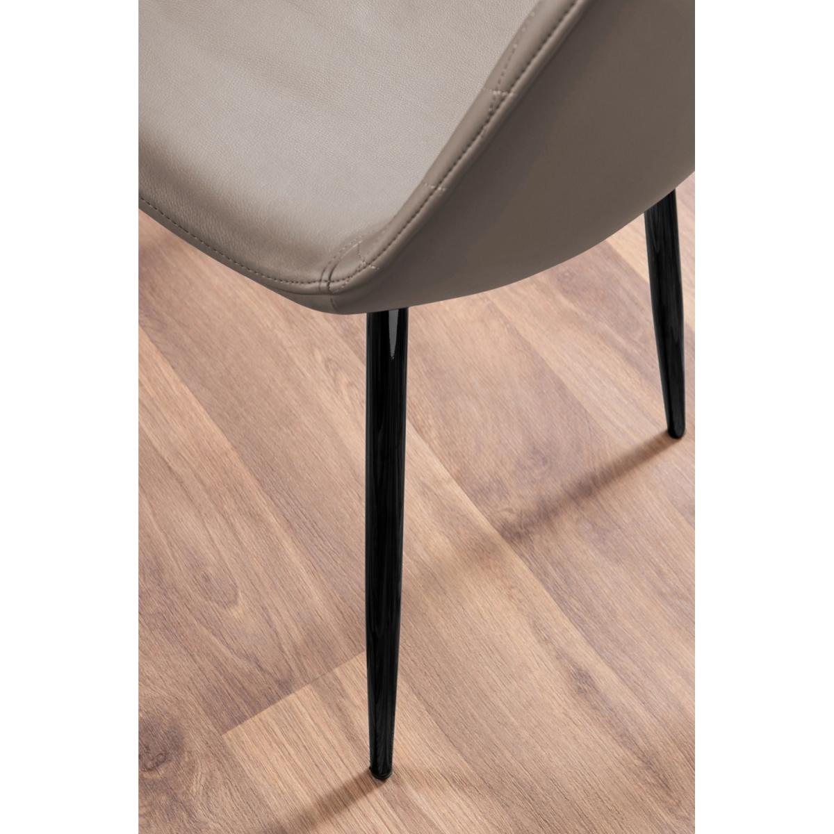 Giovani 6 Grey Table with 6 Corona Black Leg Chairs - Yellow – image 3