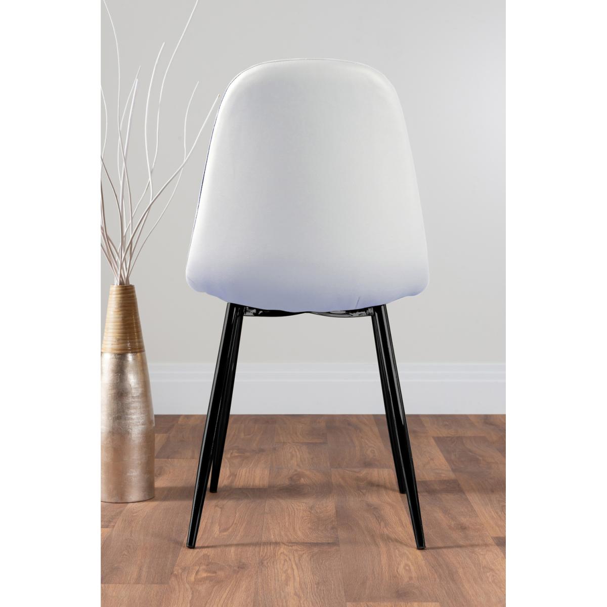 Giovani 6 Grey Table with 6 Corona Black Leg Chairs - Yellow – image 24