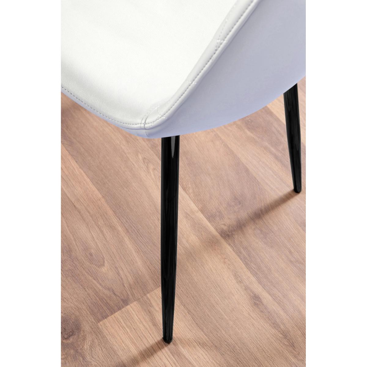 Giovani 6 Grey Table with 6 Corona Black Leg Chairs - Yellow – image 28
