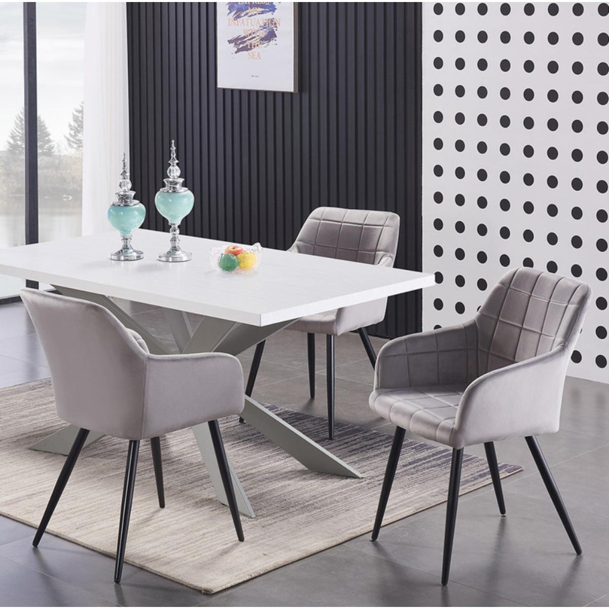 Camden Duke LUX Dining Set Includes a Table with Set of 4 chairs - Light Grey – image 7