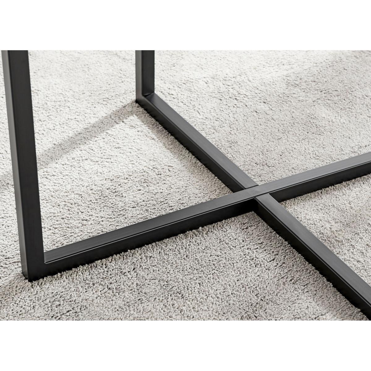 Adley Grey Concrete Effect Storage Dining Table and 4 Pesaro Silver Chairs - Blue – image 4