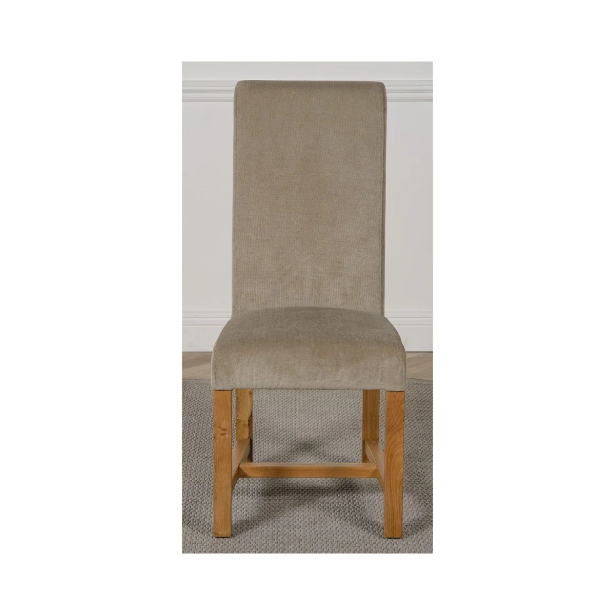 Valencia 160 cm x 90 cm Glass Dining Table and 6 Grey Fabric Chairs Dining Set - Grey – image 3