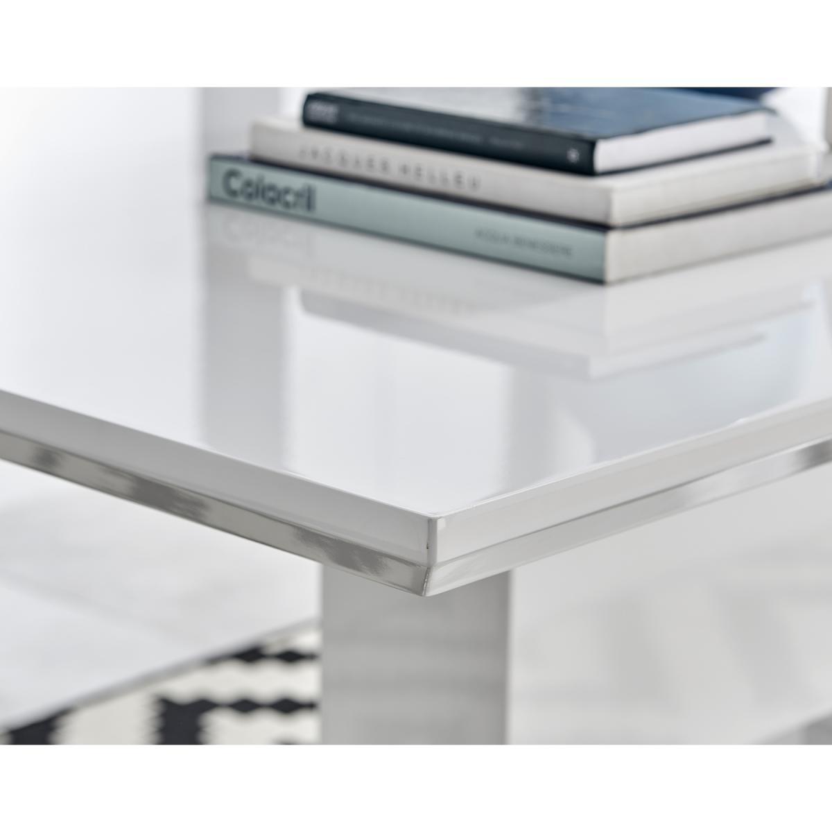 Arezzo Large Extending Dining Table 6 Milan Chairs - White – image 12