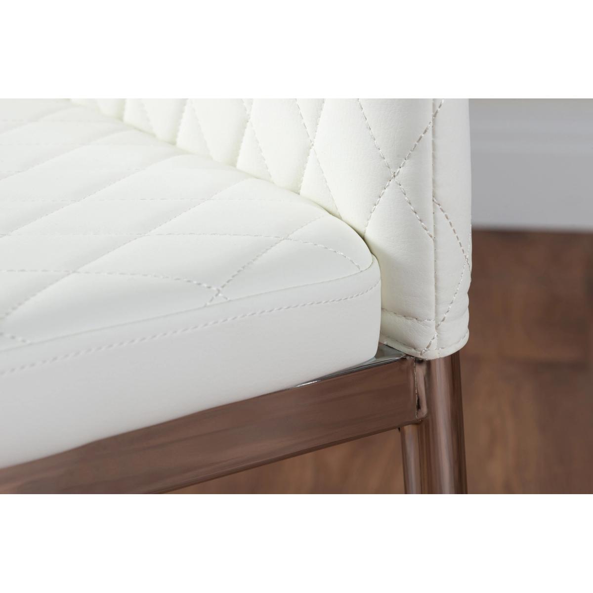 Arezzo Large Extending Dining Table 6 Milan Chairs - White – image 5
