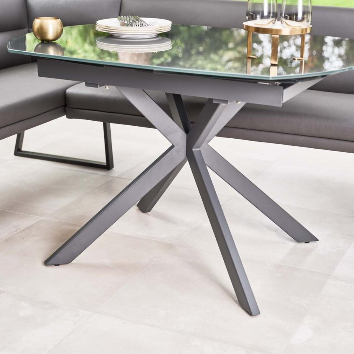 Ravenna Motion Table in Black with Paulo Benches Anthracite - Anthracite / Right-hand – image 7