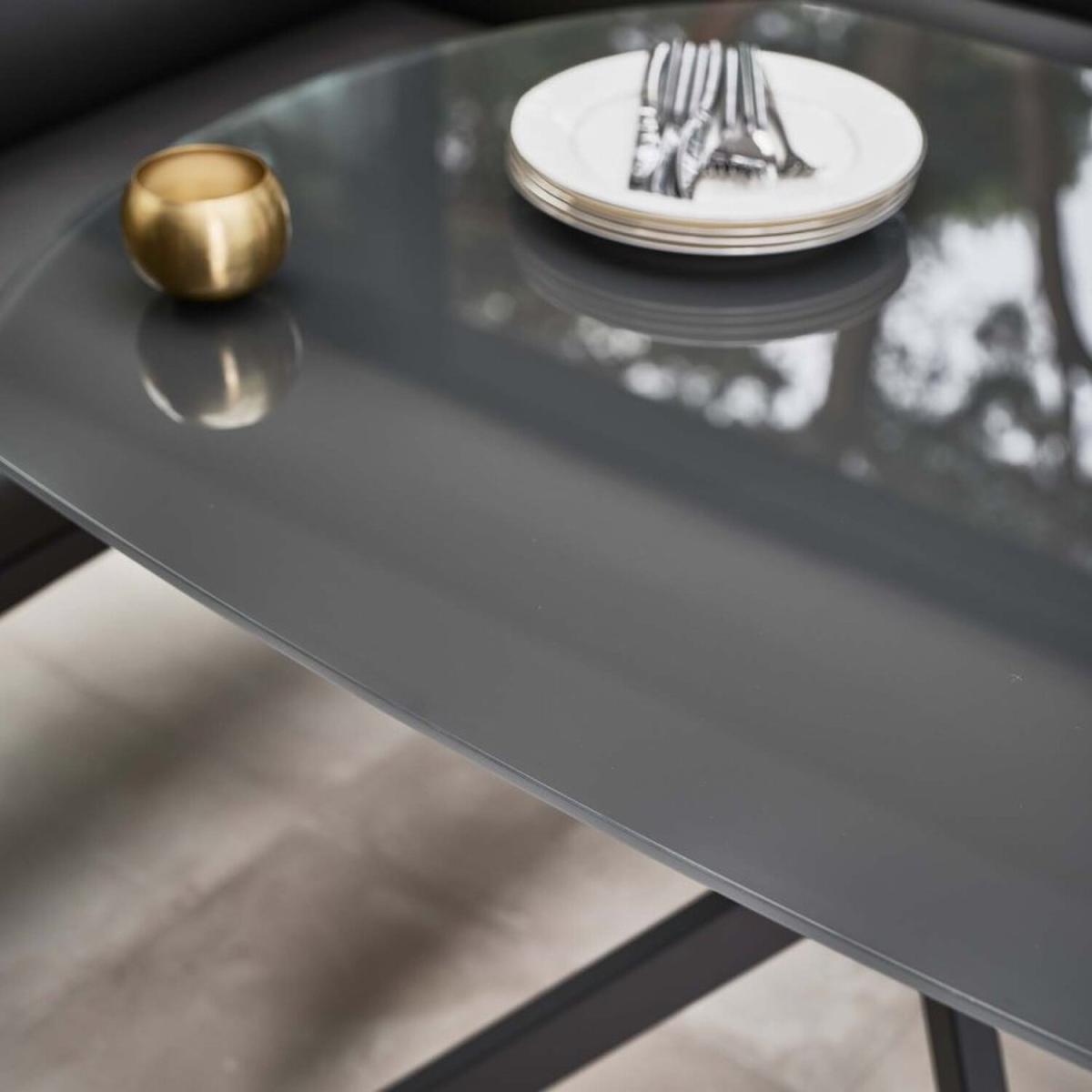 Ravenna Motion Table in Black with Paulo Benches Anthracite - Anthracite / Right-hand – image 8