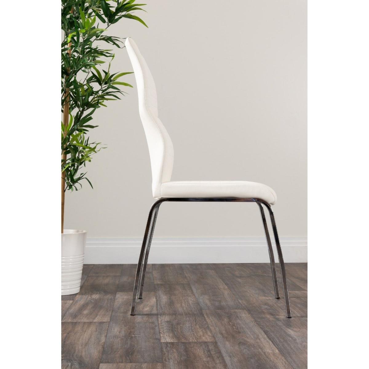 Imperia 4 Modern Black High Gloss Dining Table and 4 Luxury Andora Chairs Set - White – image 12