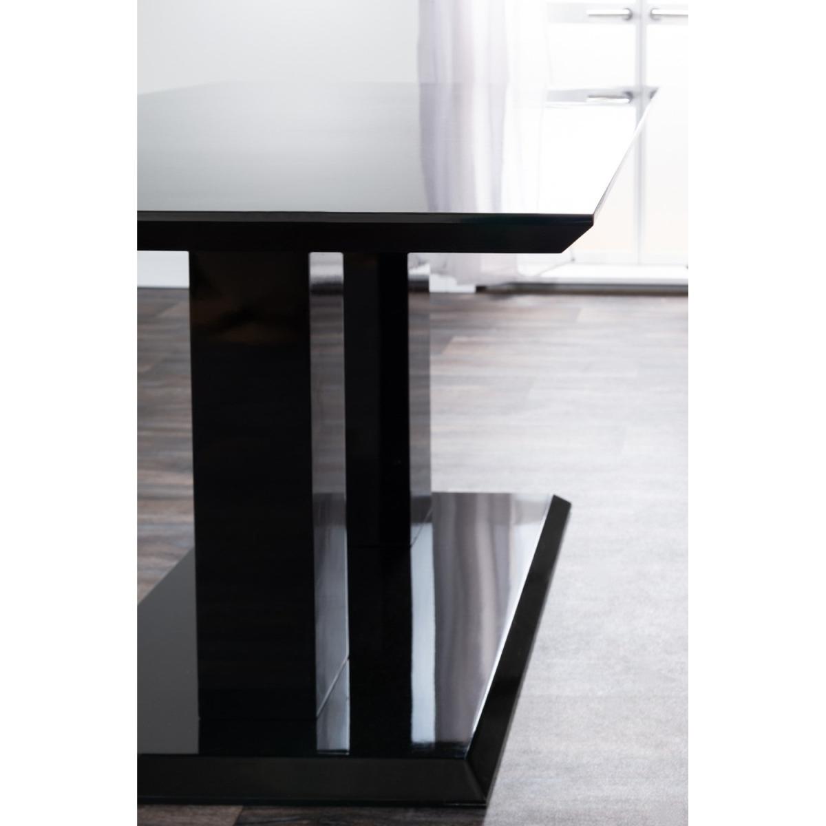 Imperia 4 Modern Black High Gloss Dining Table and 4 Luxury Andora Chairs Set - White – image 6