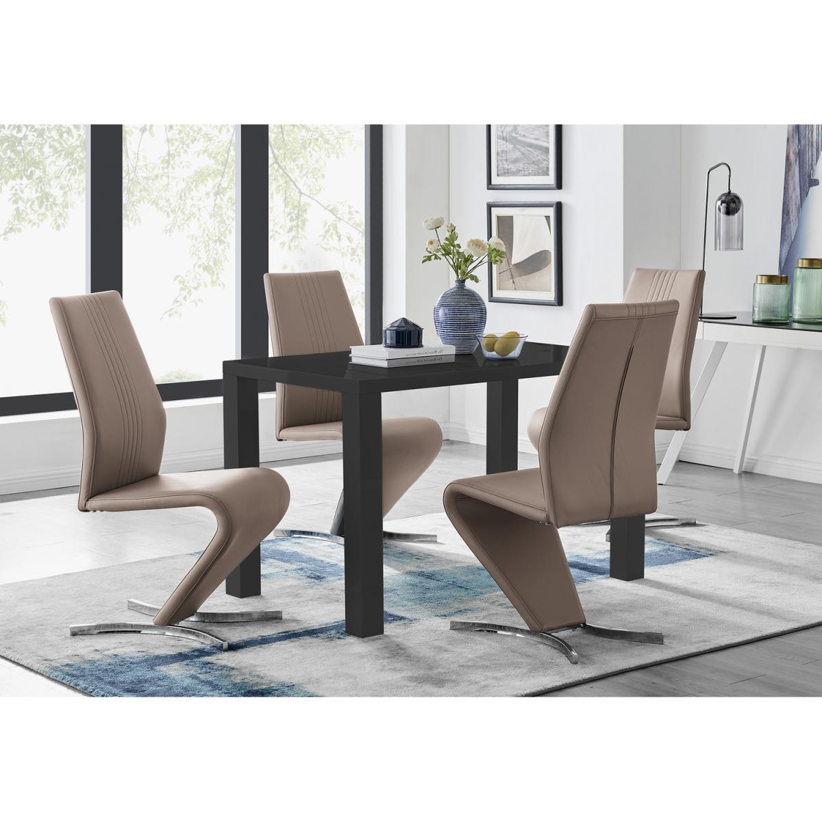 Pivero Dining Table and 4 Willow Chairs Set - Grey – image 17