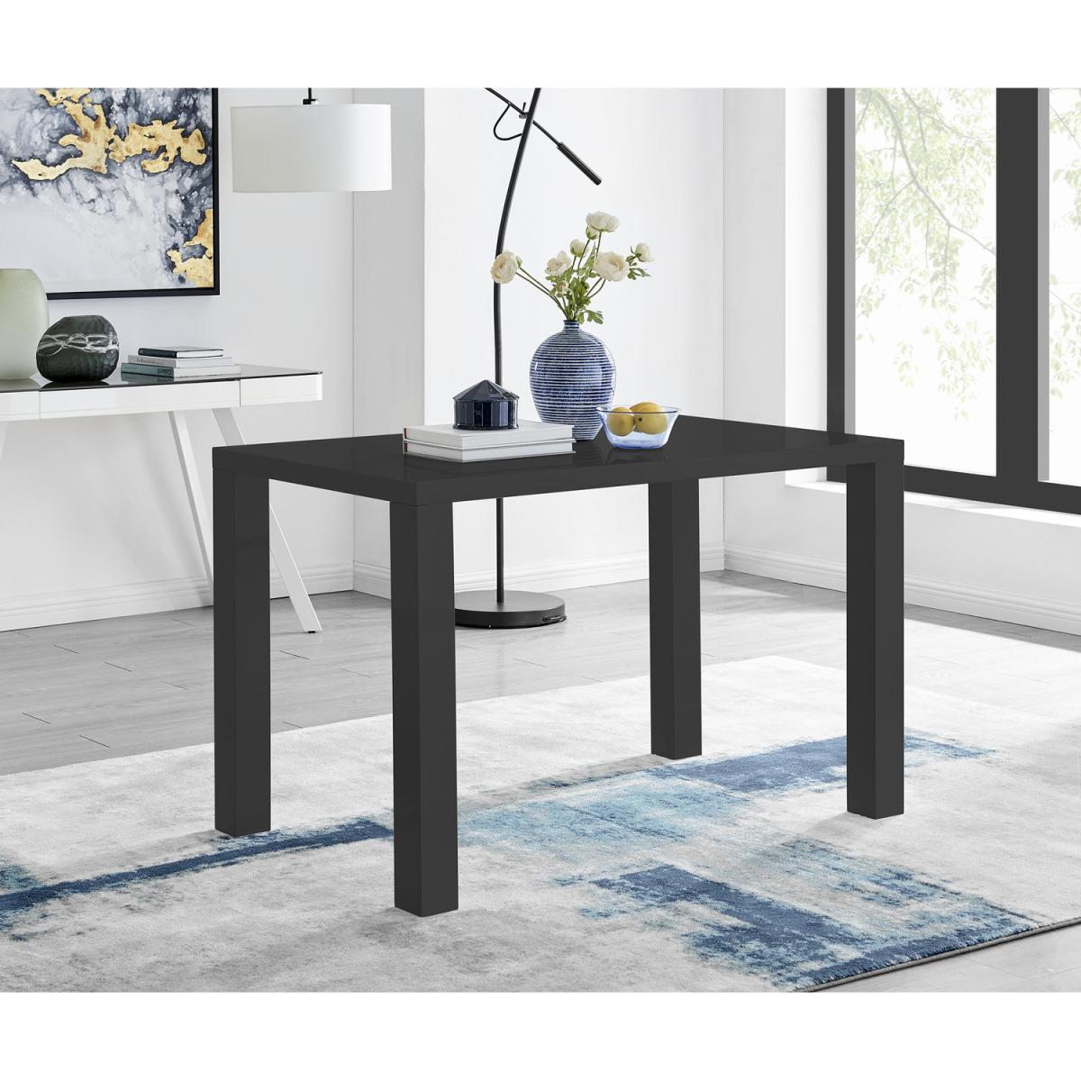 Pivero Dining Table and 4 Willow Chairs Set - Grey – image 3