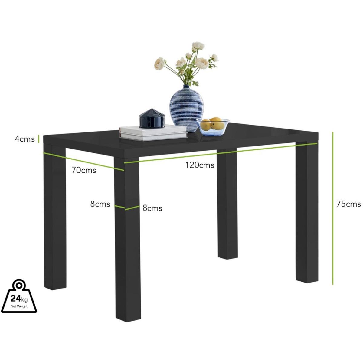 Pivero Dining Table and 4 Willow Chairs Set - Grey – image 7