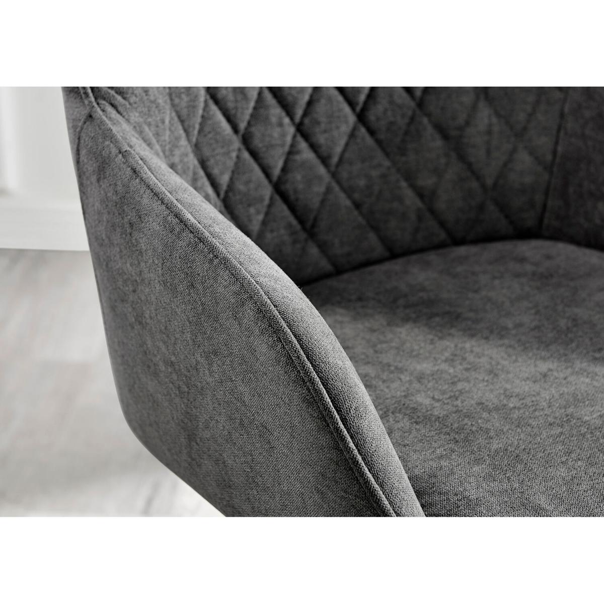 Kylo White Marble Effect Dining Table and 6 Falun Black Leg Chairs - Blue – image 18