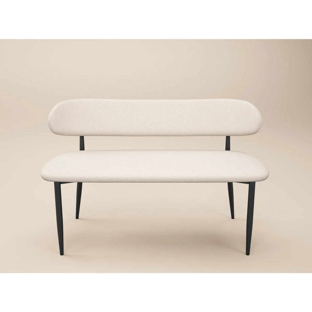 Varm Ribbed Dining Table with Cyra Benches Set - Black + Beige – image 2
