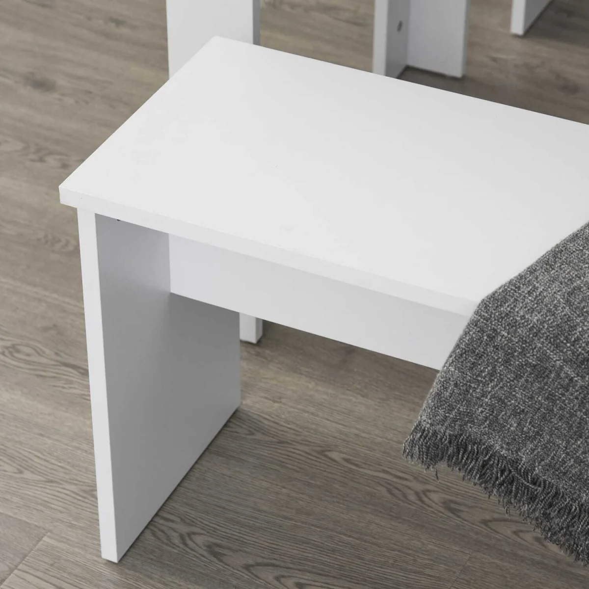 Sono White Dining Table with 2 Benches for Compact Spaces – image 10