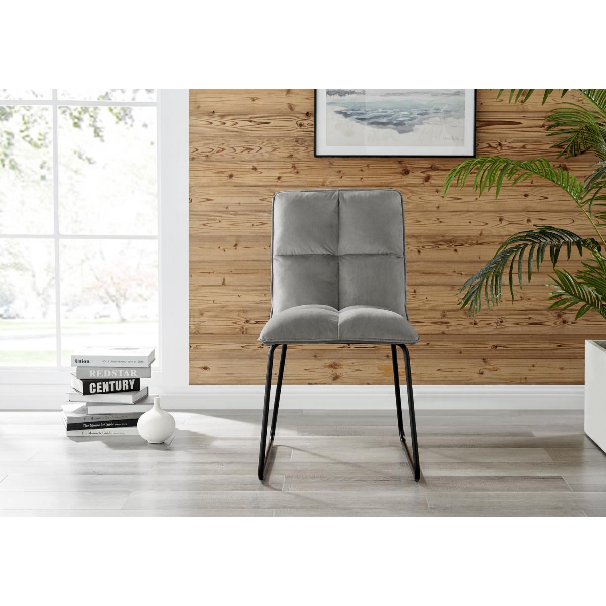 Anders Honey Solid Wood Dining Table  6 Menen Chairs - Light Grey – image 12