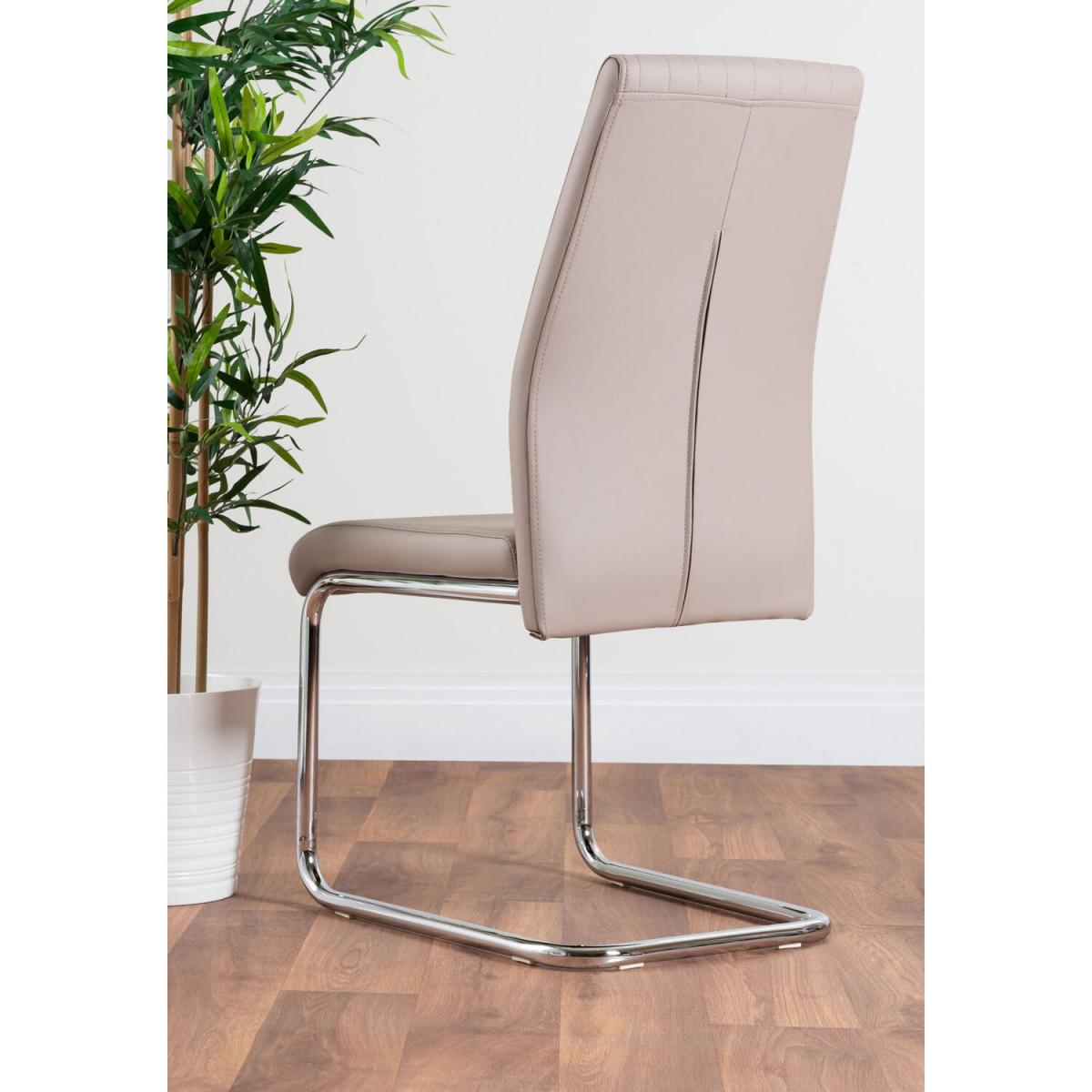 Kylo White High Gloss Dining Table  6 Lorenzo Chairs - Cappuccino – image 12