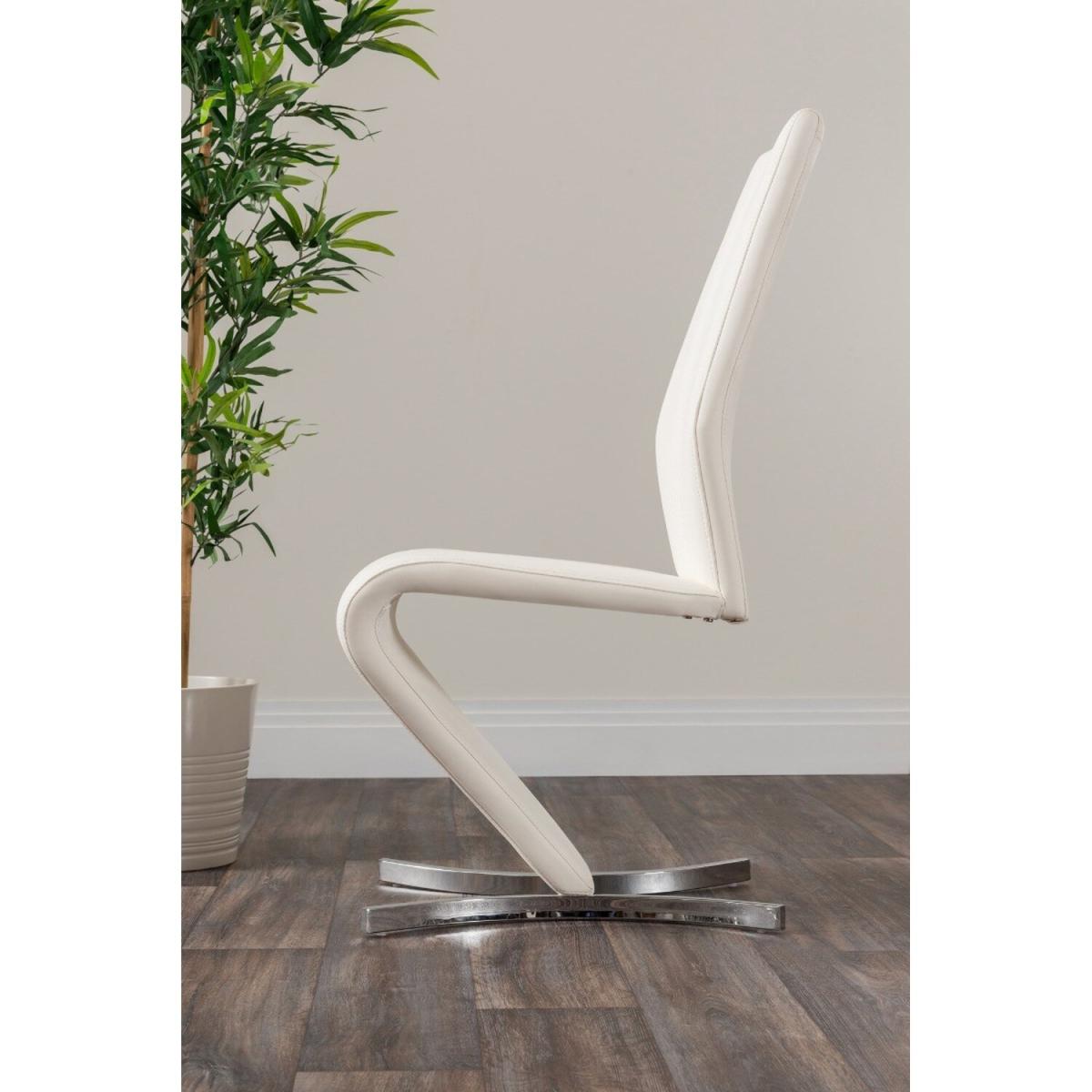 Giovani High Gloss  Glass Large Round Dining Table  4 Willow Dining Chairs Set - White – image 7