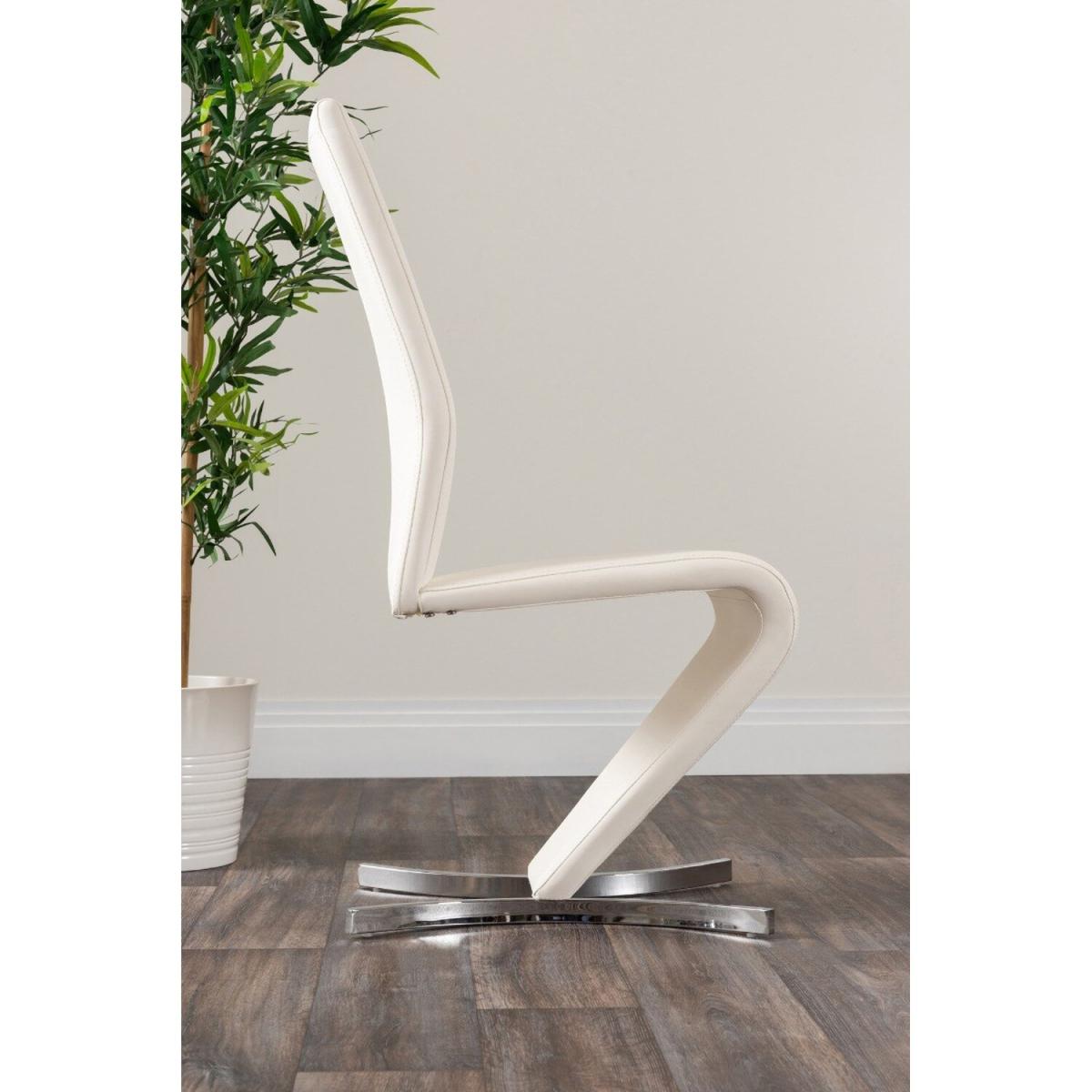 Giovani High Gloss  Glass Large Round Dining Table  4 Willow Dining Chairs Set - White – image 8