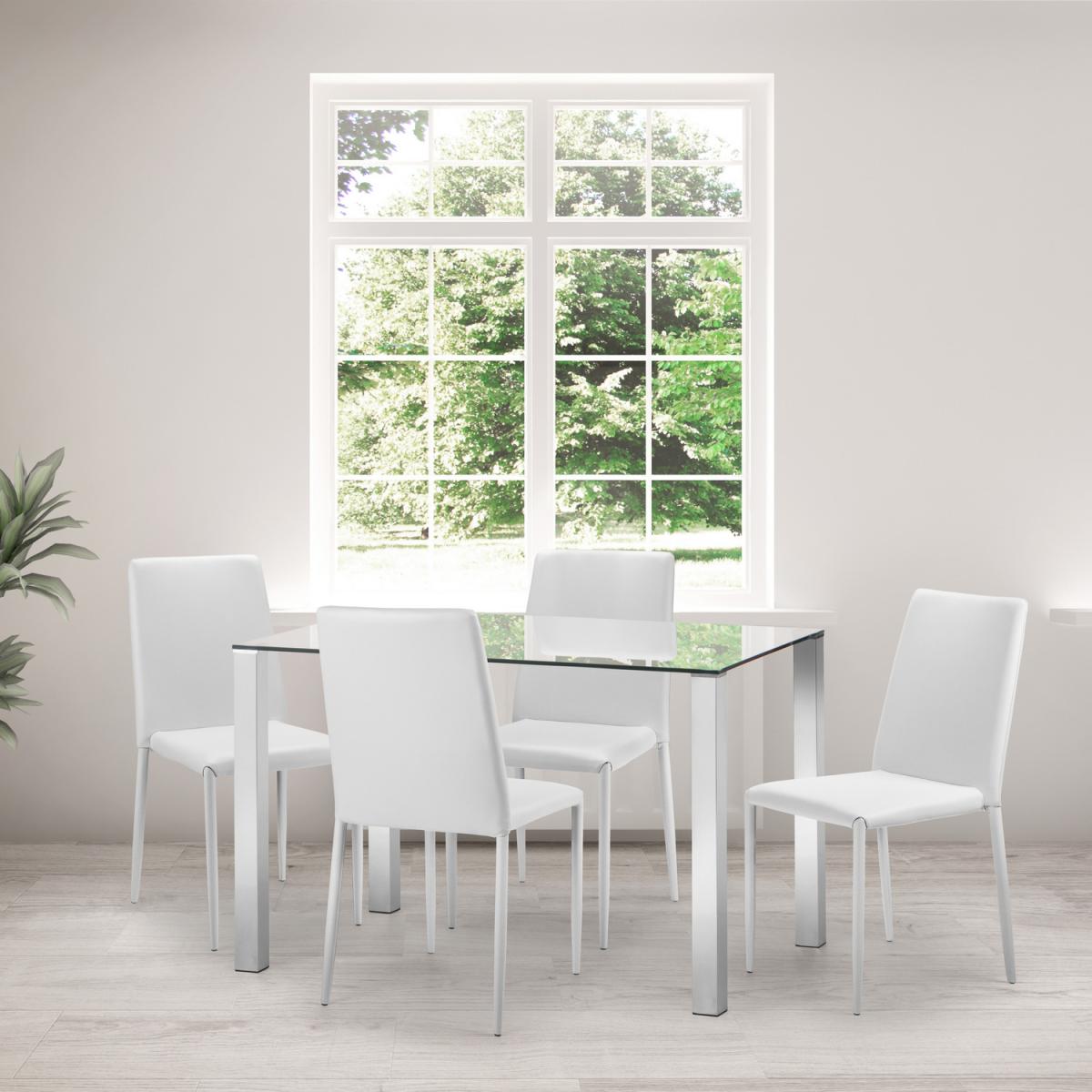Enzo Dining Table and Jazz Chairs Set - White – image 7