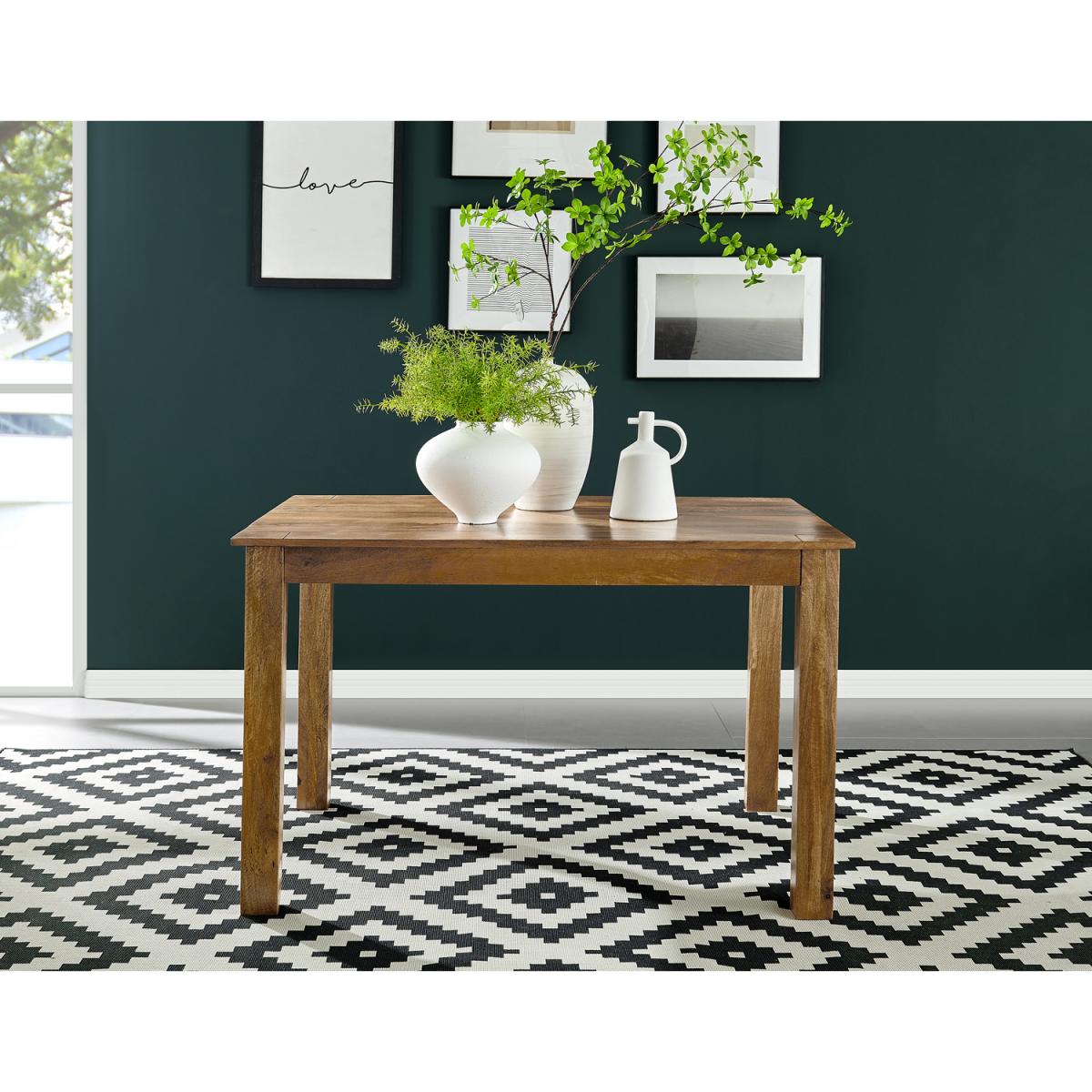 Anders Honey Wood Dining Table and 4 Corona Black Leg Chairs - Black – image 8