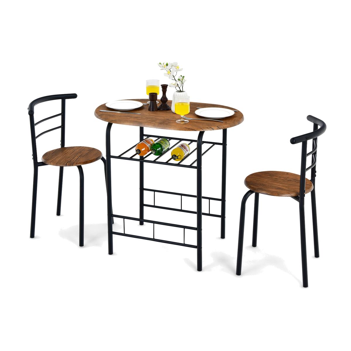 3 Piece Dining Set - Brown