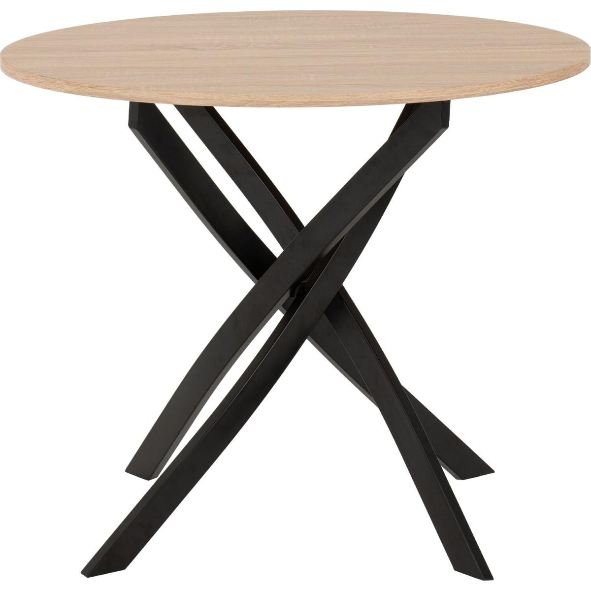 Sheldon Round Wooden Table Dining Set - Burnt Orange Velvet – image 2