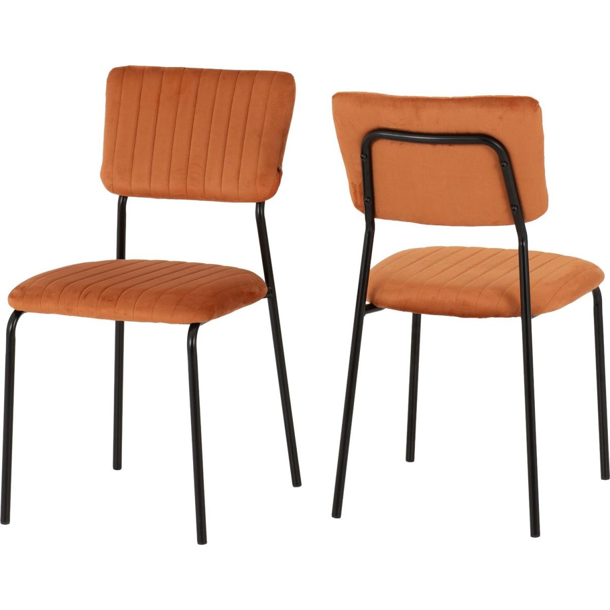 Sheldon Round Wooden Table Dining Set - Burnt Orange Velvet – image 4