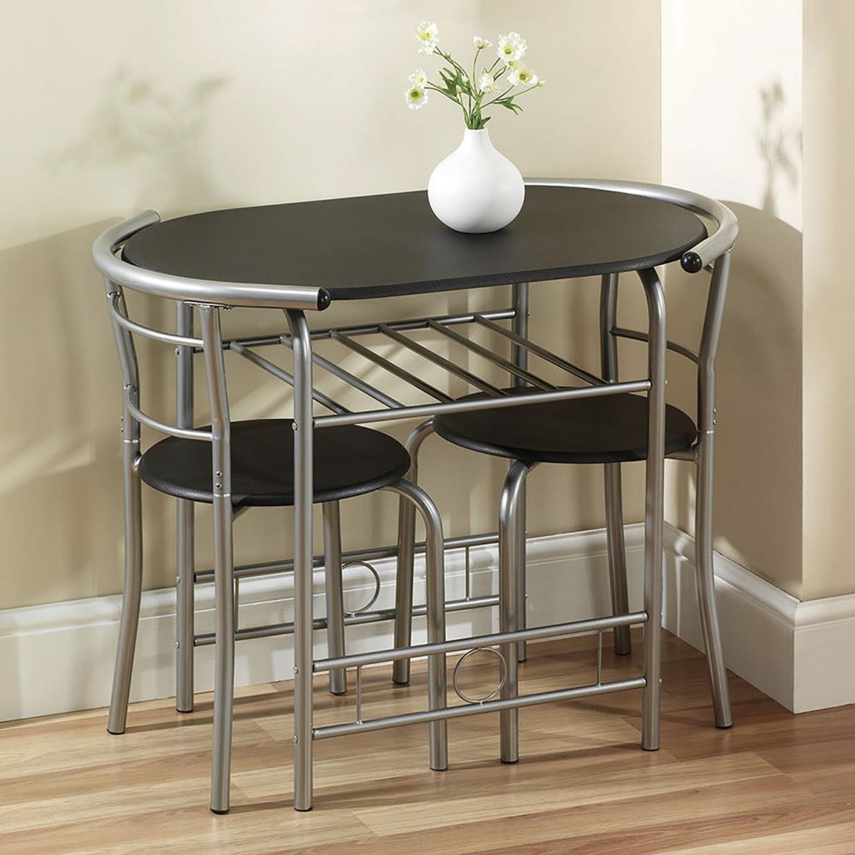 Compact Dining Set - Grey/Black – image 3