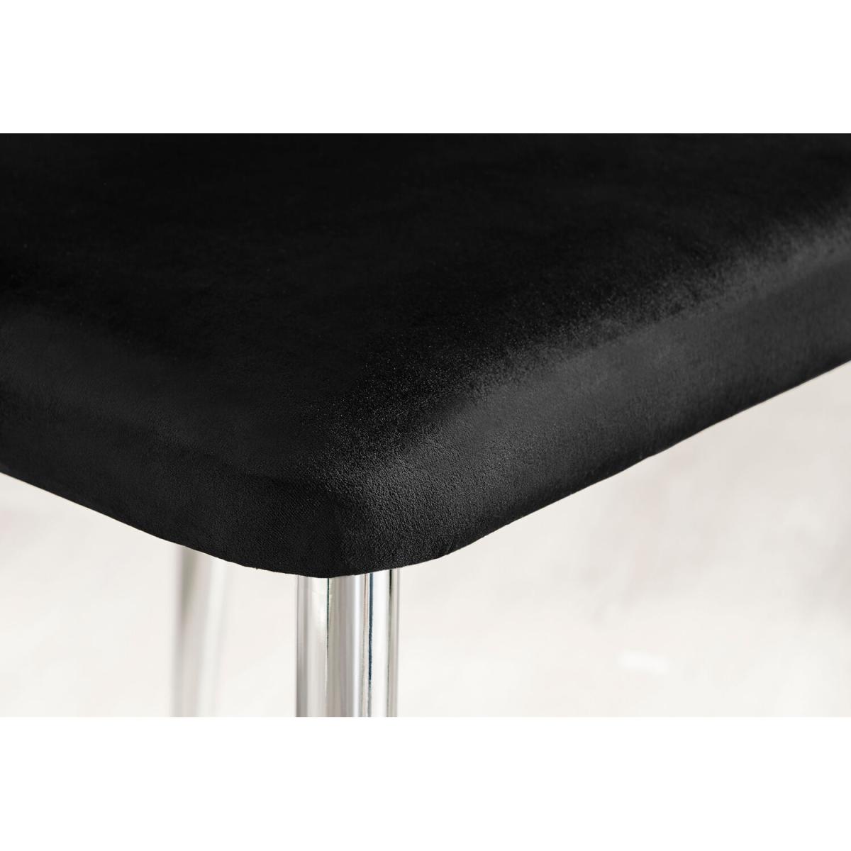 Kylo White High Gloss Dining Table and 4 Arlon Silver Leg Chairs - Black – image 3