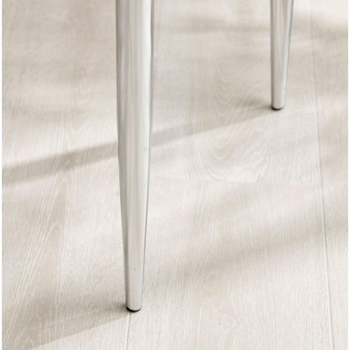 Kylo White High Gloss Dining Table and 4 Arlon Silver Leg Chairs - Black – image 28