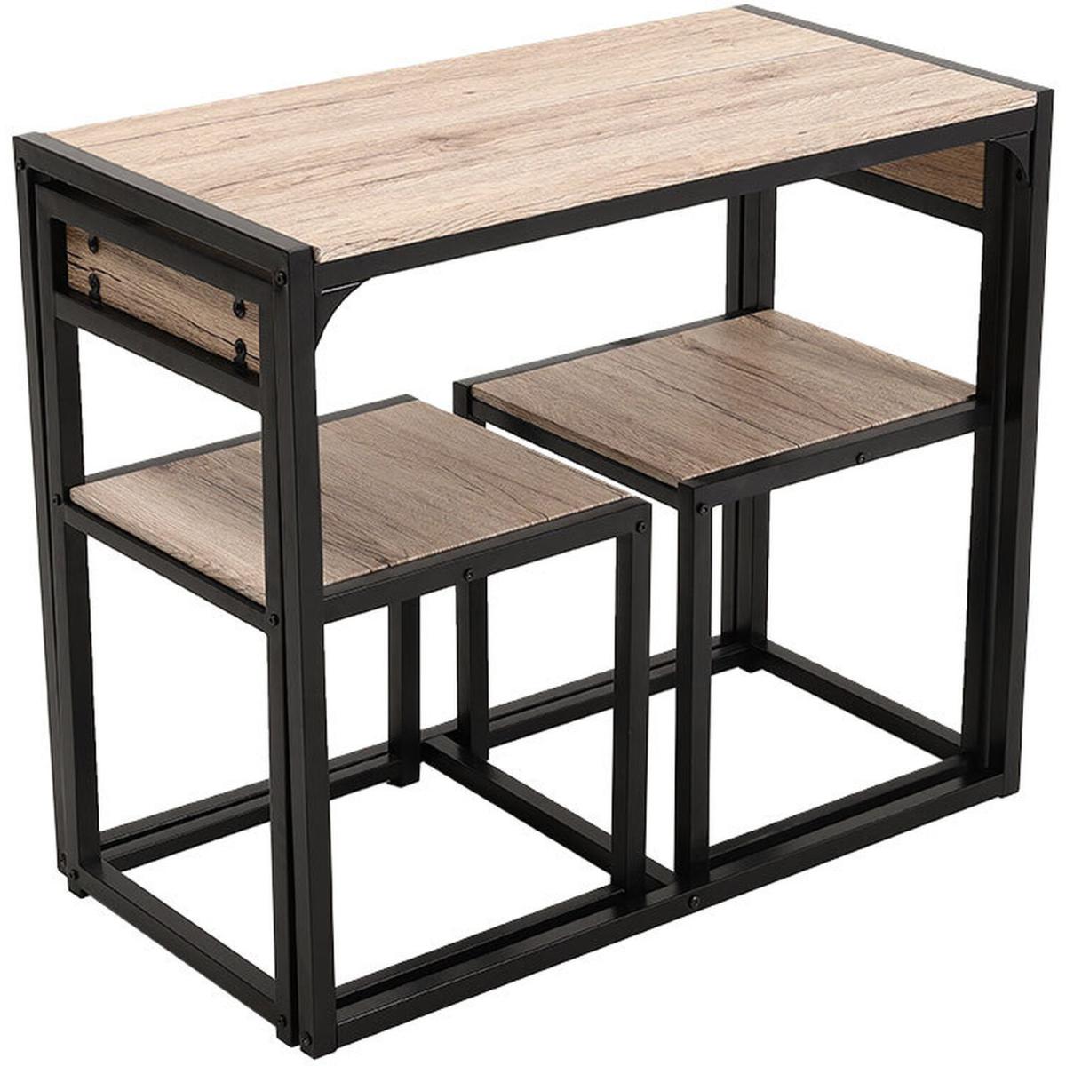 Modern Dining  Coffee Side Table With 2 Chair Set  Leg Living Room - Yellow – image 6