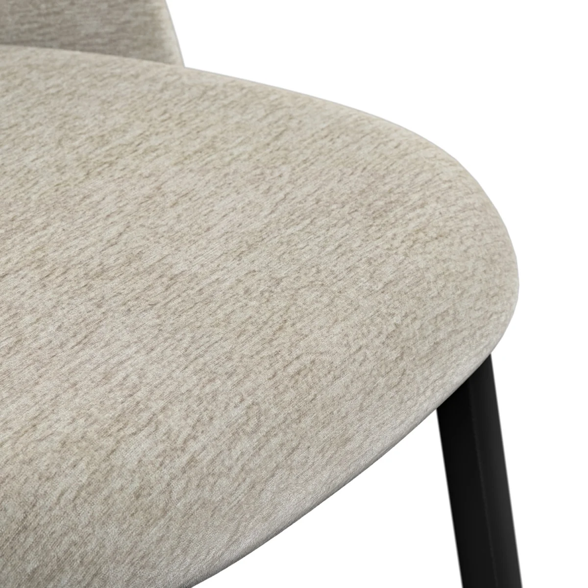 Juno Light Grey Table Top W Black Legs + Raye Velvet Dining Chair Set Of 8 - Black – image 2