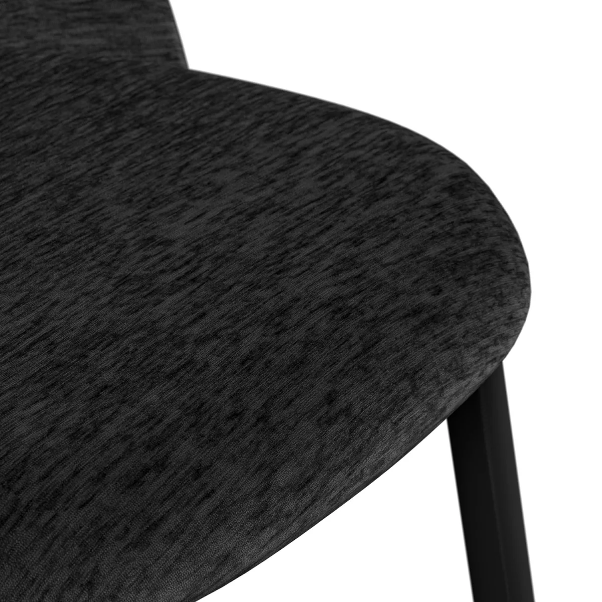 Juno Light Grey Table Top W Black Legs + Raye Velvet Dining Chair Set Of 8 - Black – image 4