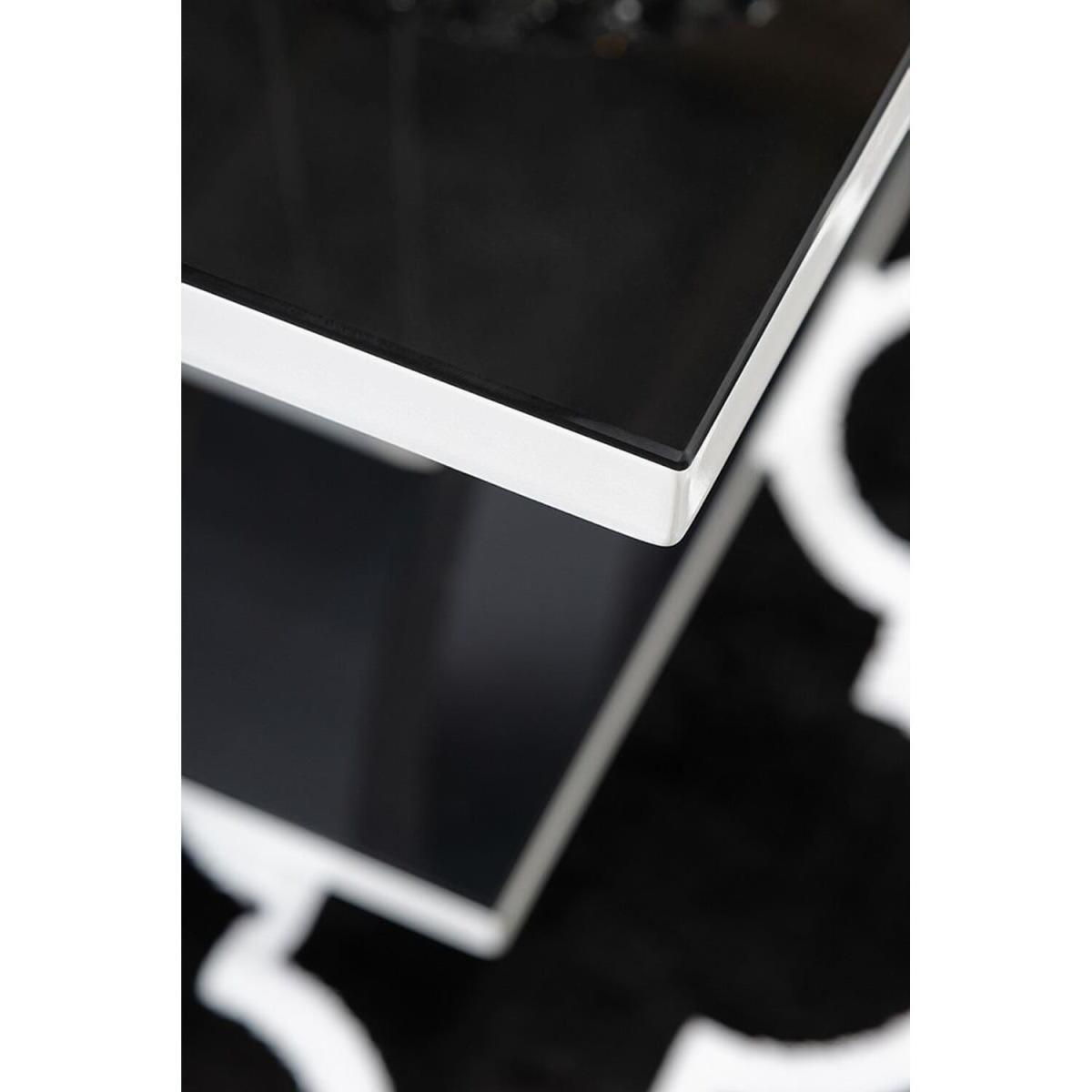 Giovani 4 Black Dining Table and 4 Pesaro Silver Leg Chairs - Blue – image 5