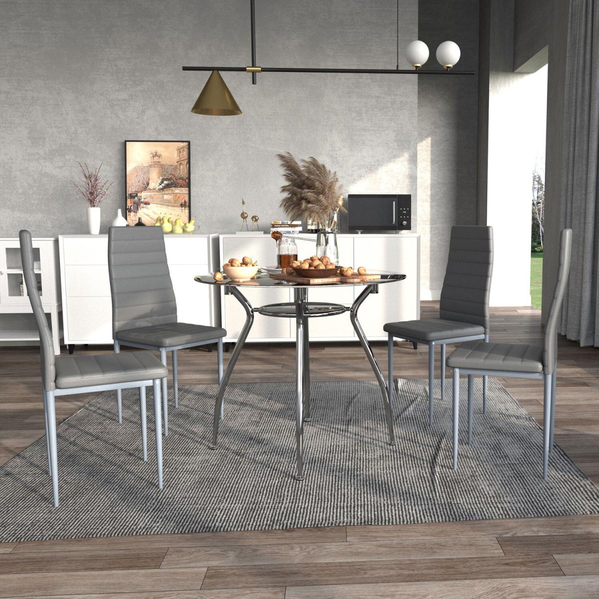 5pcs Dining Room Set  - Grey – image 2