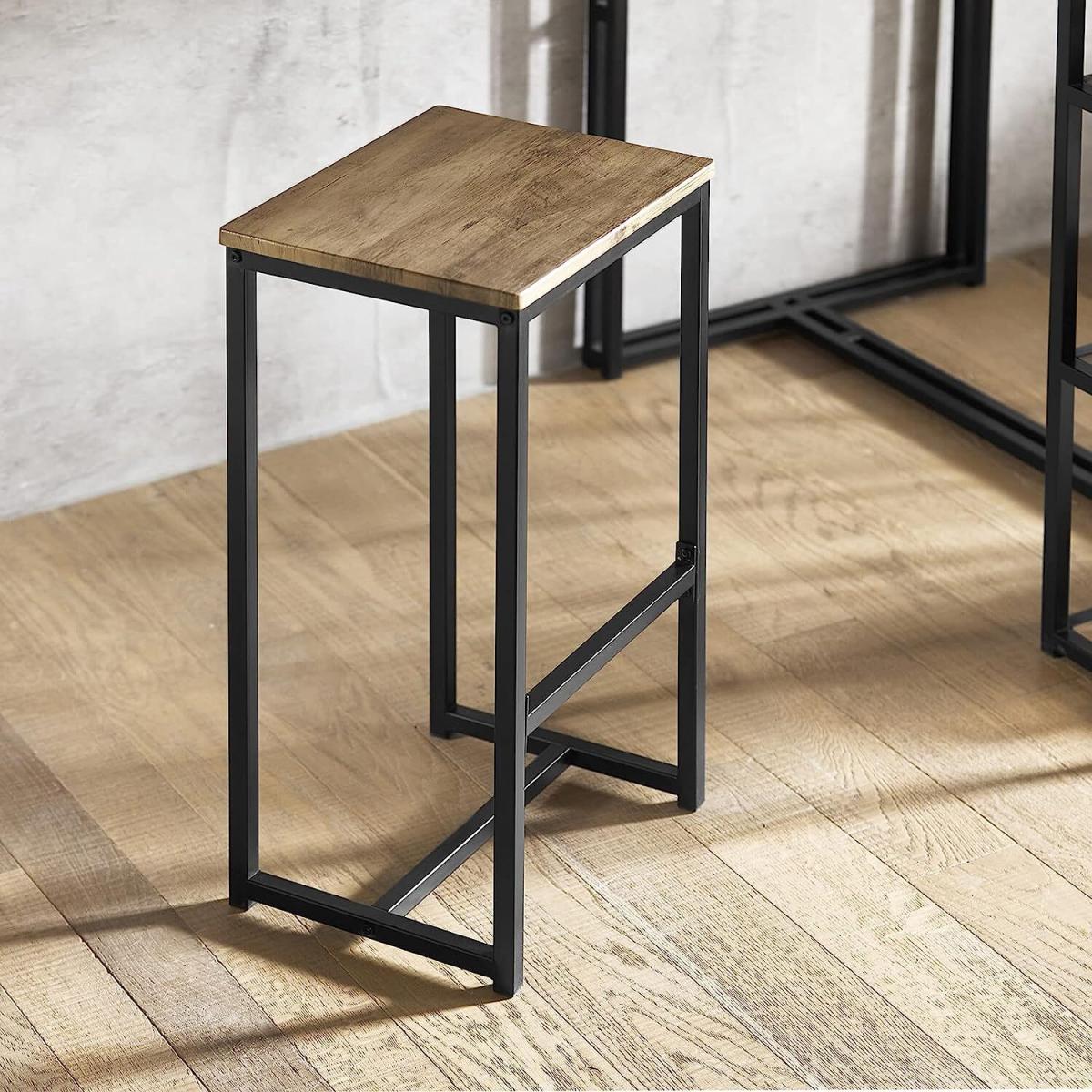 Bar Set-1 Bar Table and 2 Stools - Neutral – image 6